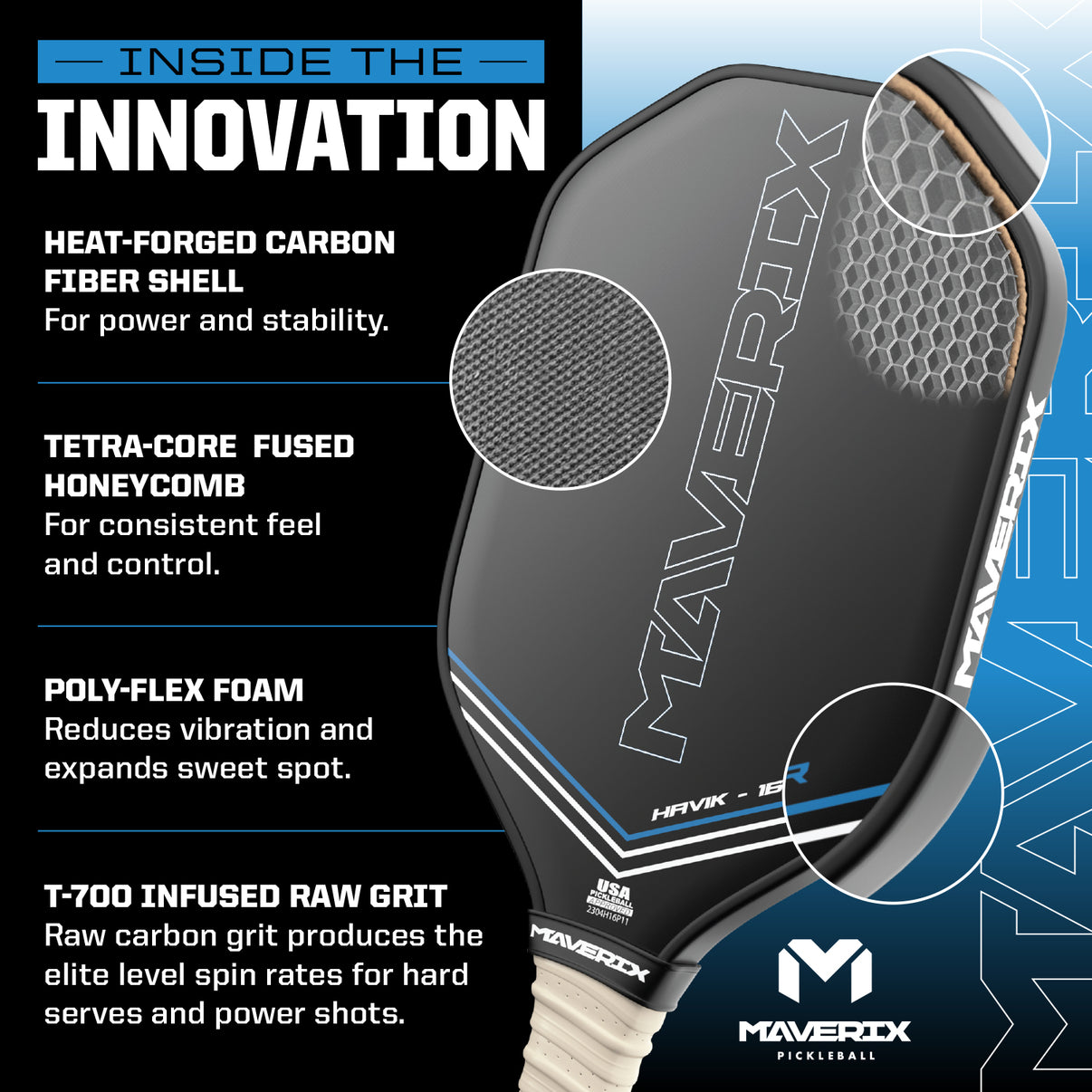 Maverix // Havik - 16 Power – Maverix Pickleball